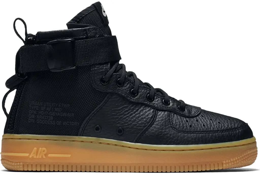 Giày Nike SF Air Force 1 GS 'Mid Black Gum' AJ0424-001