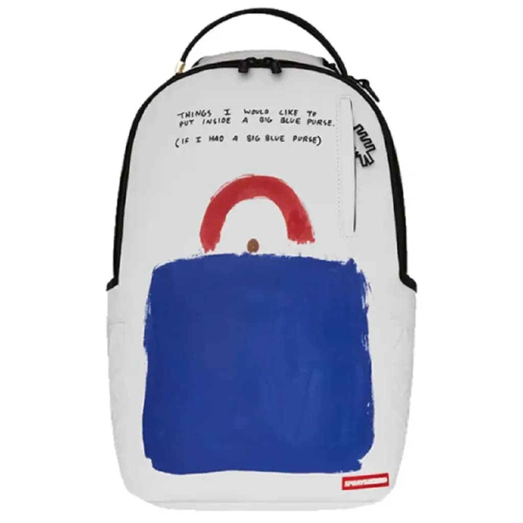 Balo Sprayground Logo 'White Blue' W1045757