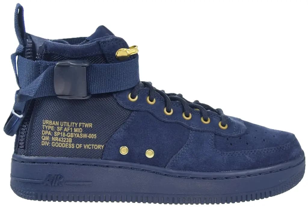 Giày Nike SF Air Force 1 Mid GS 'Obsidian Black' AJ0424-400