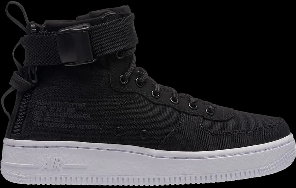 Giày Nike SF Air Force 1 GS 'Mid Black White' AJ0424-004