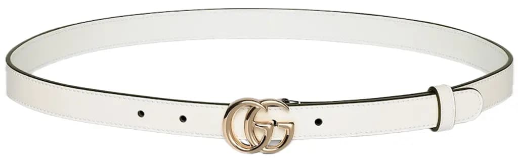 Thắt Lưng Gucci GG Marmont Thin Belt 'White' 409417-0AAA5-9014