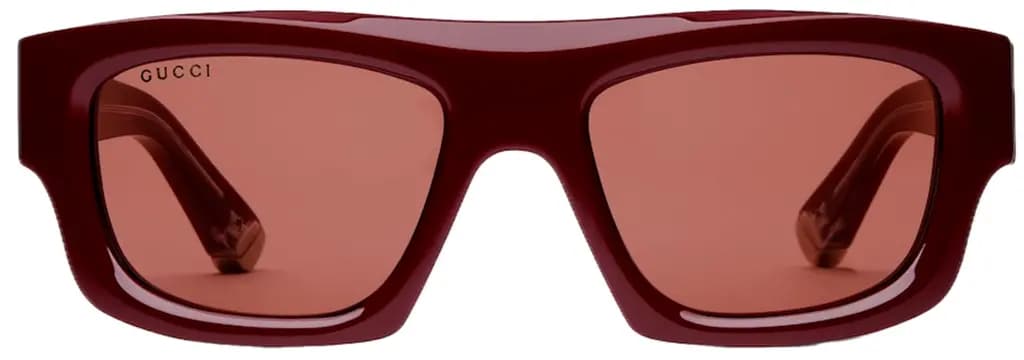 Kính Gucci Rectangular Frame Sunglasses 'Red' 823843-J0740-6023