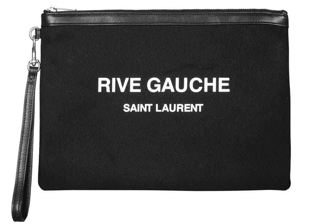 Túi Saint Laurent Rive Gauche Bias Canvas 'Black' 581369-96NAE1070