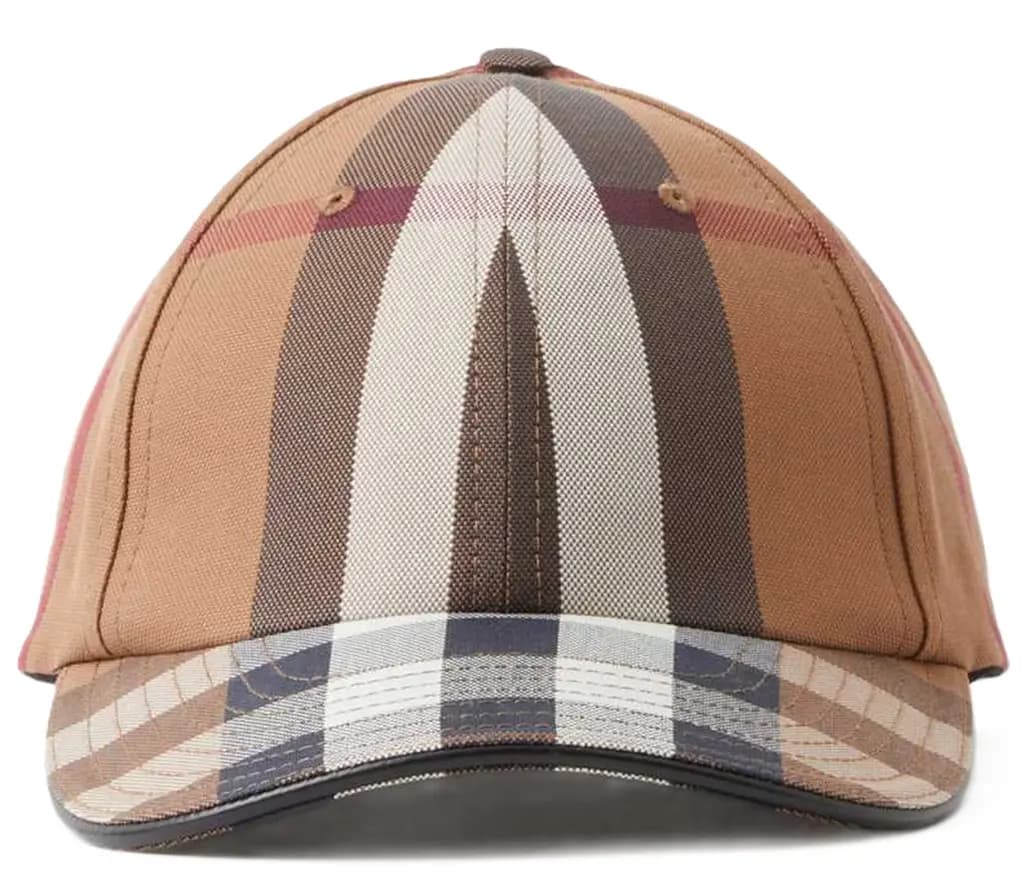 Mũ Burberry Logo Detail Check Baseball Cap 'Brown' 80560801