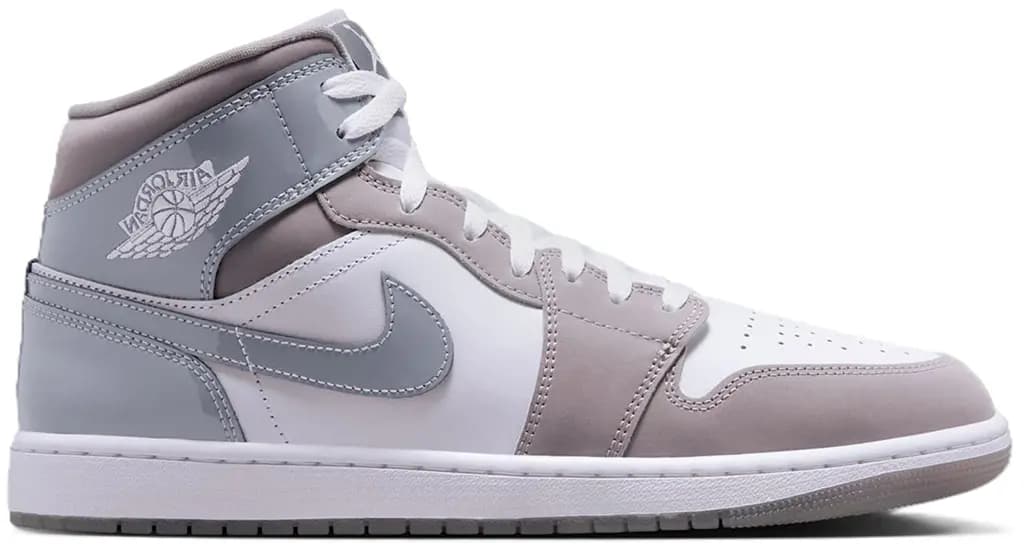 Giày Nike Air Jordan 1 Mid SE 'White Medium Grey Cool Grey' HF3216-100