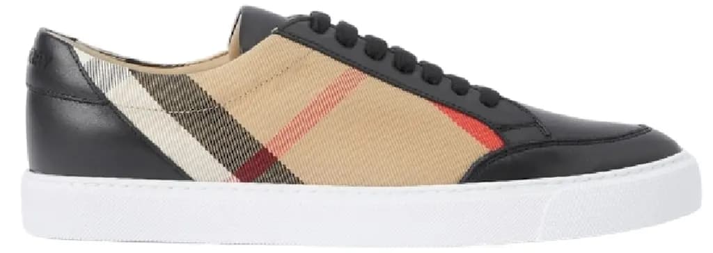 Giày Burberry House Check Leather Sneakers 'Black' 80575081