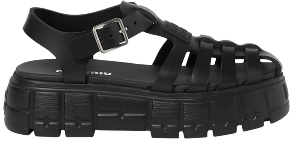 Dép Miu Miu Soft Cage Flatform Sandal 'Black' 5X140E-3LKK-F0002-F-050