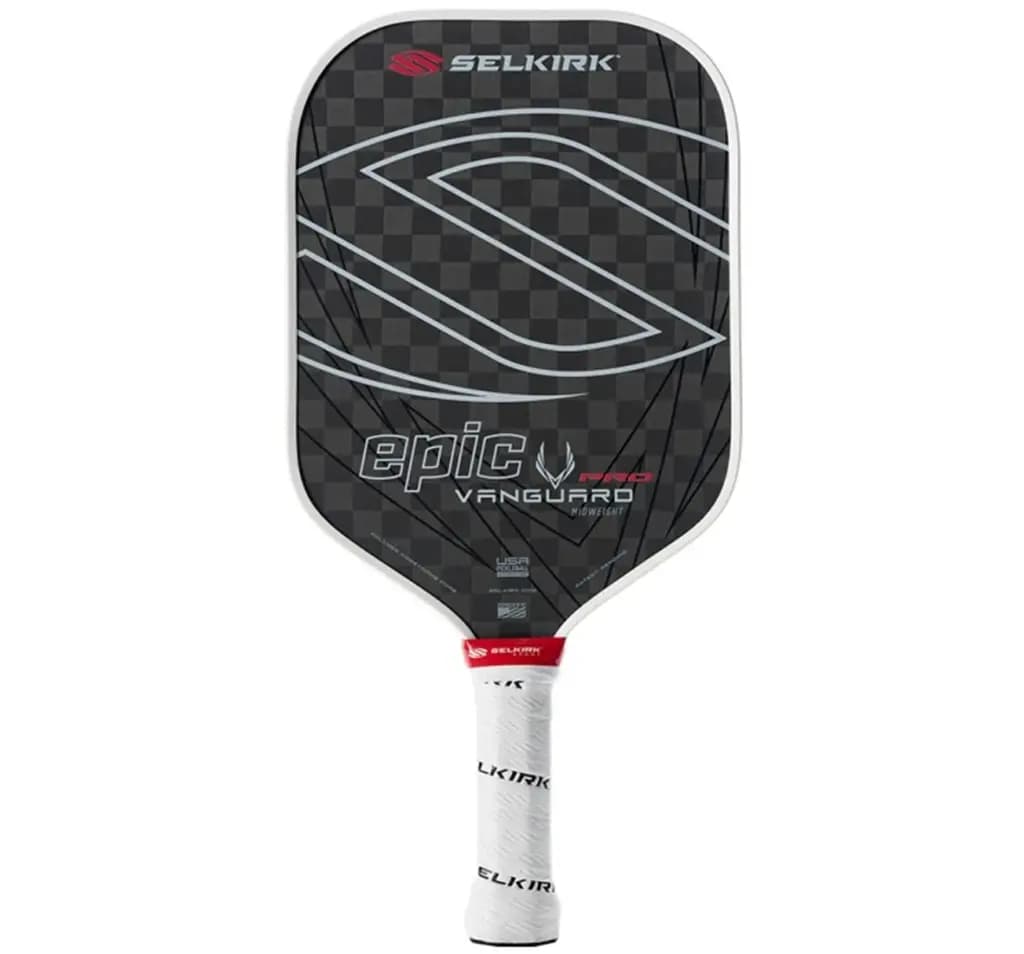 Vợt Pickleball Selkirk Vanguard Pro Epic Raw Carbon 16mm 'Black White'