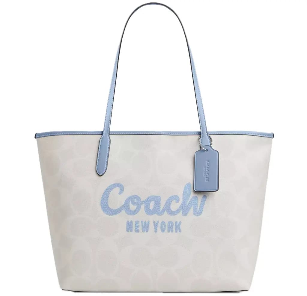 Túi Coach Tote City Graphic 'Grey Blue' CY705-SVXUI