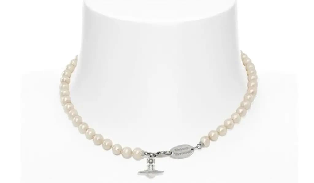 Vòng Cổ Vivienne Westwood Simonetta Pearl 'Silver' 63010085-02P113-CN