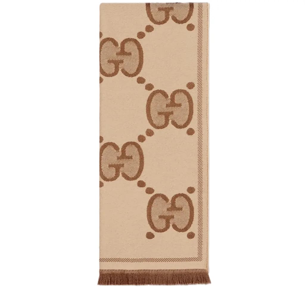 Khăn Gucci GG Wool Jacquard Scarf 'Brown' 581537-3G200-9764