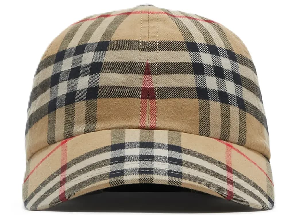 Mũ Burberry Check Cotton Baseball Cap 'Archive Beige' 80756411