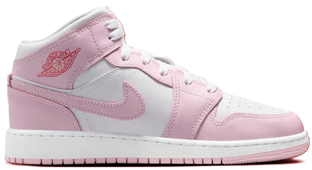 Giày Nike Air Jordan 1 Mid GS 'Pink Foam Fire Red' DQ8423-608