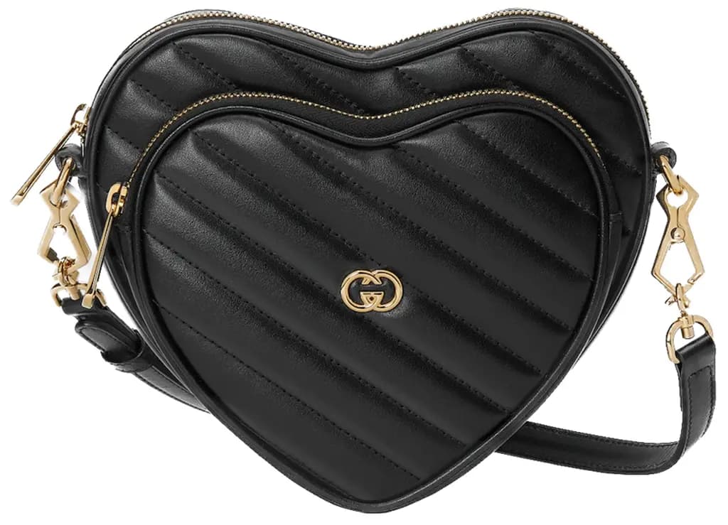 Túi Gucci Interlocking G Mini Heart Shoulder Bag 'Black' 751628-AACCL-1000