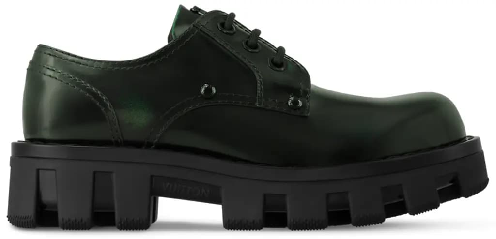 Giày Louis Vuitton LV Checker Derbies 'Green' 1AH359