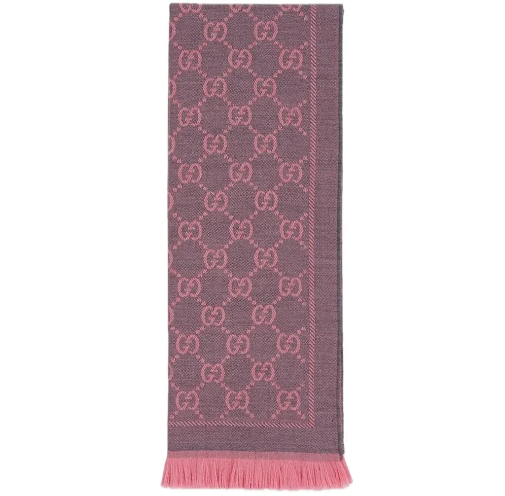 Khăn Gucci GG Wool Scarf 'Graphite' 133483-3G200-1272