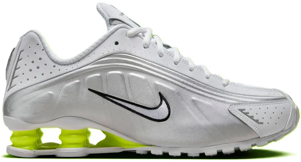 Giày Nike Shox R4 'White Metallic Silver Volt' AR3565-102