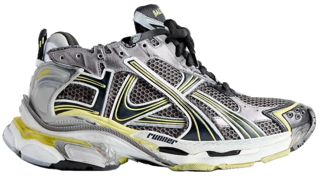 Giày Balenciaga Runner Trainers 'Grey Yellow' 772774W3RMU1279