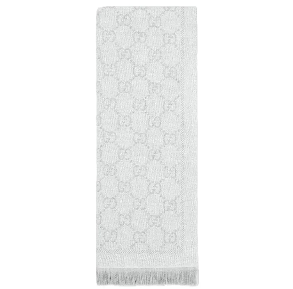Khăn Gucci GG Jacquard Knitted Scarf 'Silver' 133483-3G200-1763