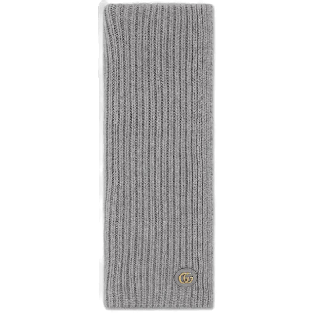 Khăn Gucci Wool Cashmere Scarf Double G 'Grey' 773426-3GB02-1400
