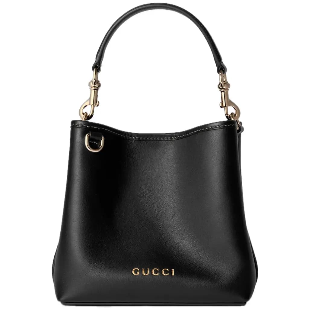 Túi Gucci GG Emblem Mini Bucket Bag 'Black' 815118-AAEC2-1000