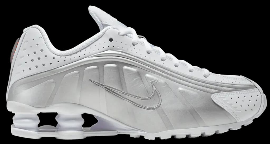 Giày Nike Shox R4 'White Metallic Silver' AR3565-101