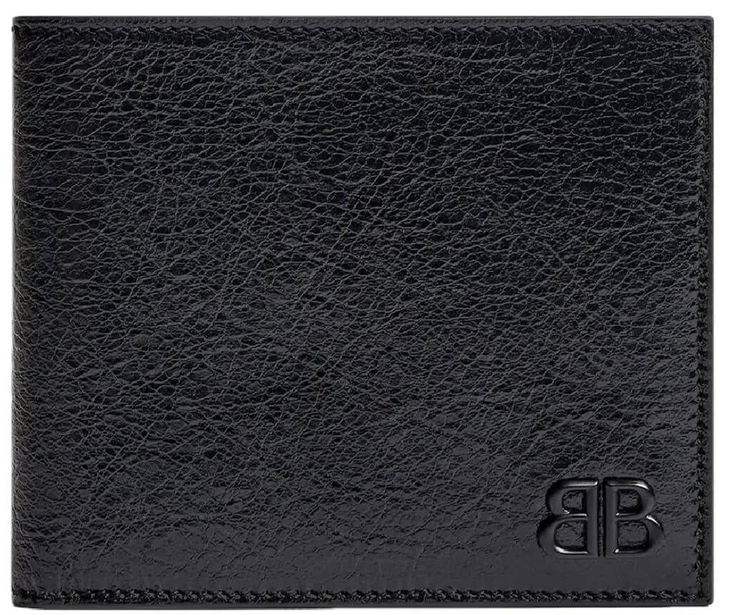 Ví Balenciaga Monaco Square Folded Wallet 'Black' 7665692AAS81000