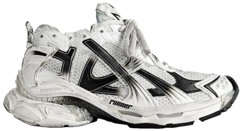 Giày Balenciaga Runner Gradient Trainers 'White Black' 772774WRUNG9010
