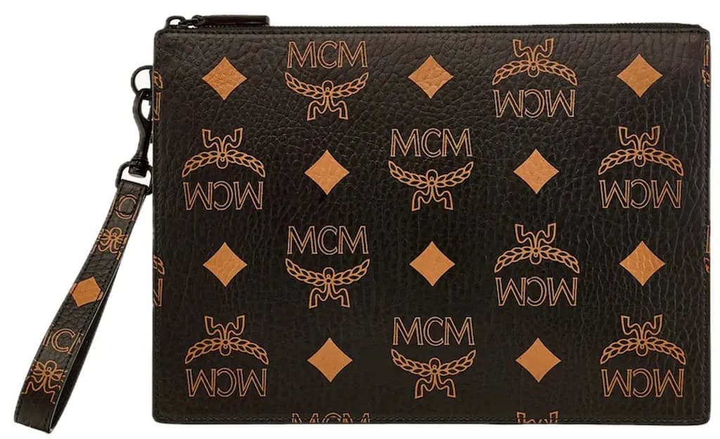 Túi MCM Aren Wristlet Zip Pouch 'Black' MXZDATA01BK001