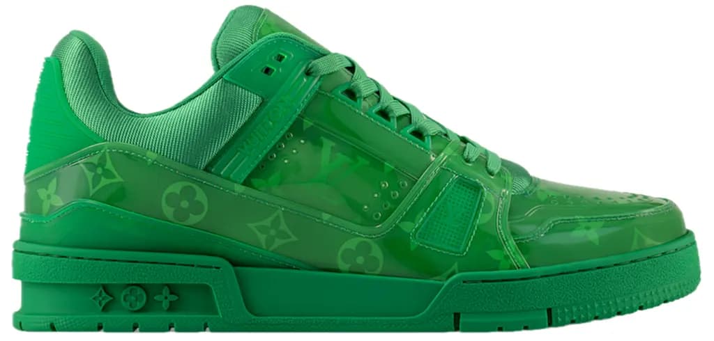 Giày Louis Vuitton LV Trainers 'Green' 1AHDKQ