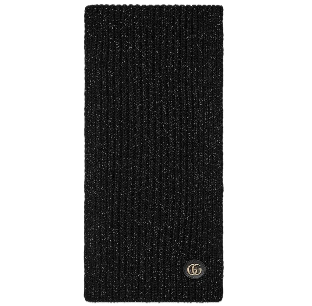 Khăn Gucci Wool Cable Knit Scarf 'Black' 809176-3GAAB-1060