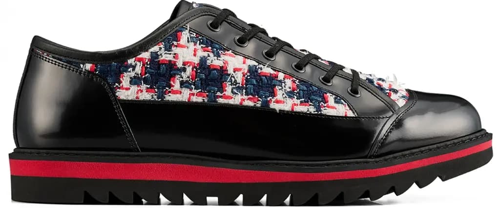 Giày Onitsuka Tiger Blucher Lo 'Black Classic Red Tweed' 1183C330-002