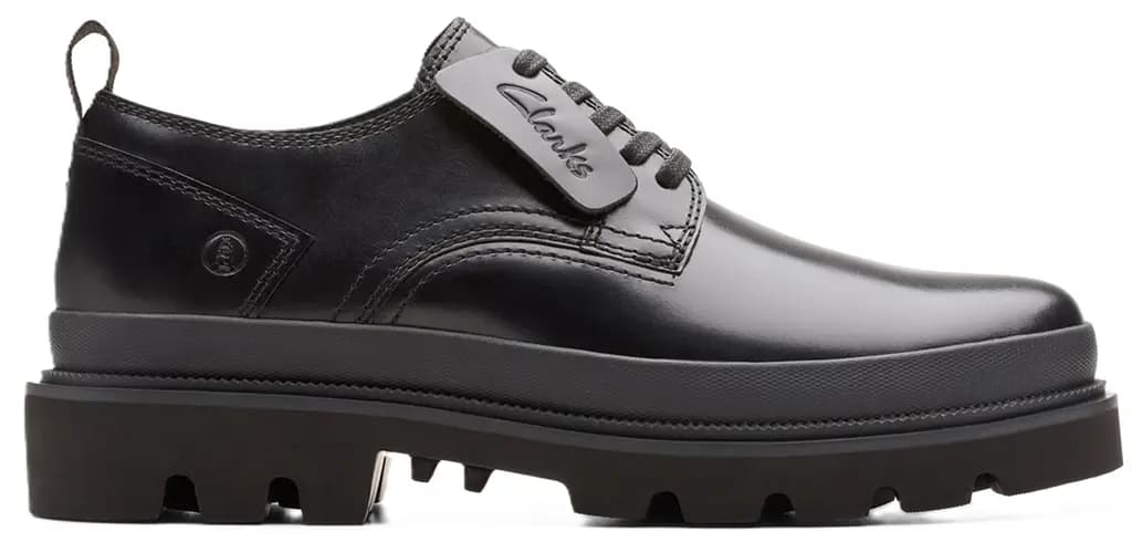 Giày Clarks Badell Lace 'Black Leather' 261811377