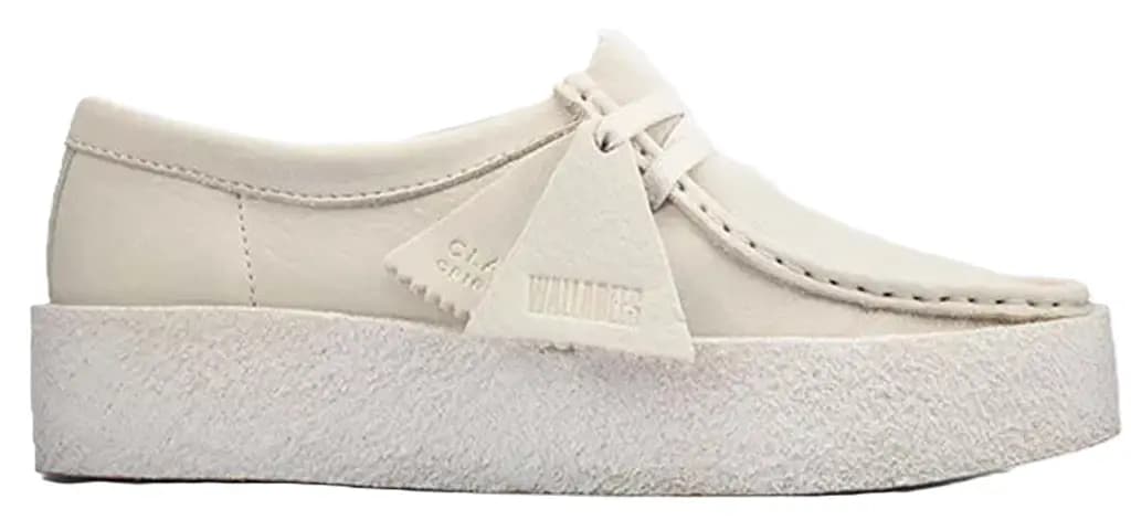 Giày Clarks Wallabee Cup 'White Nubuck' 26158152