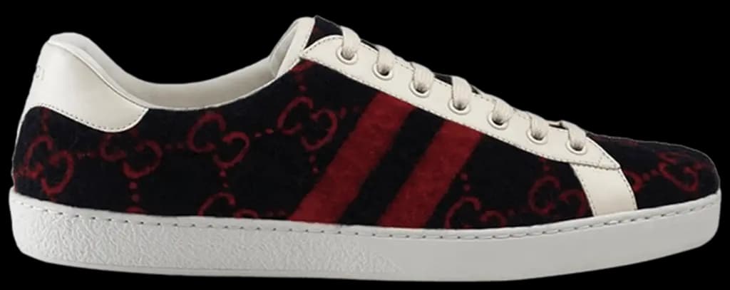 Giày Gucci Ace GG Wool 'Black Red' 548695-9ZY10-4165