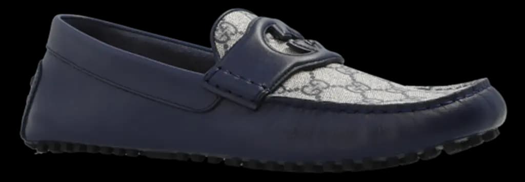 Giày Gucci Interlocking G Driver 'Dark Blue' 730148-AAB7Z-4142
