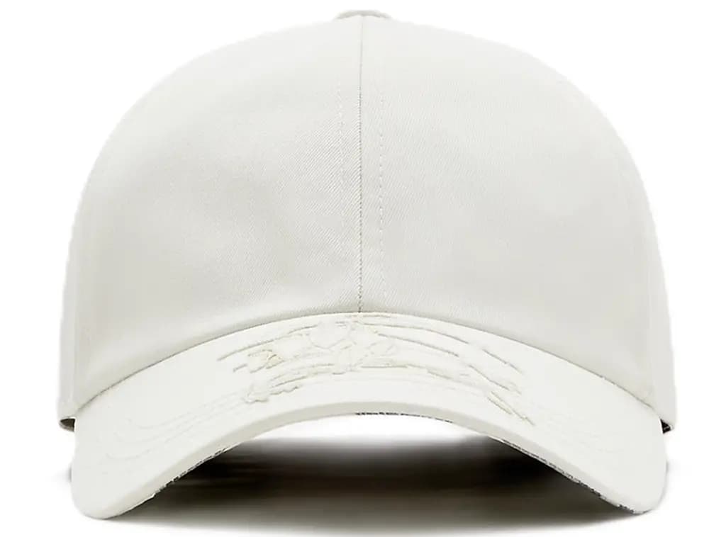 Mũ Burberry Cotton Blend Baseball Cap 'Salt' 80857311