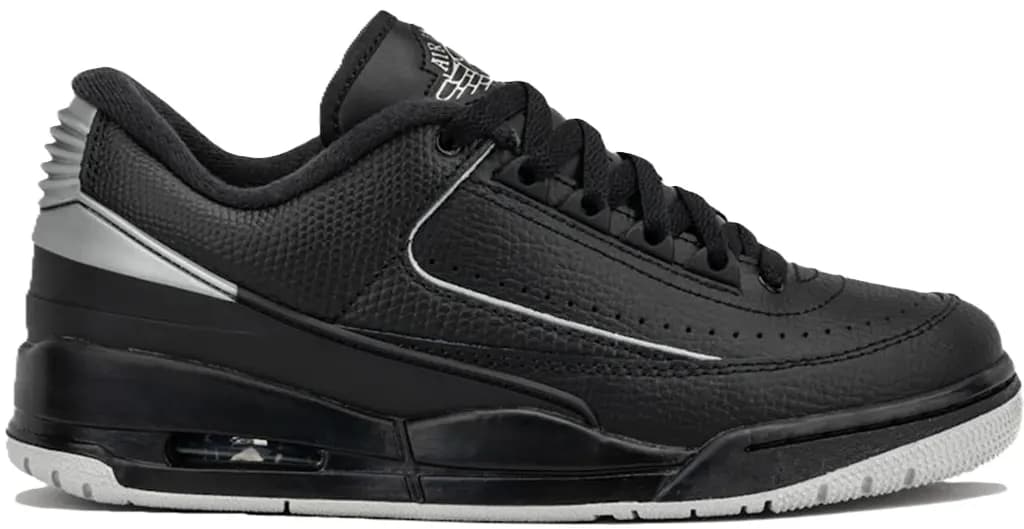 Giày Nike Air Jordan 2/3 GS 'Black Metallic Silver' FD0384-001