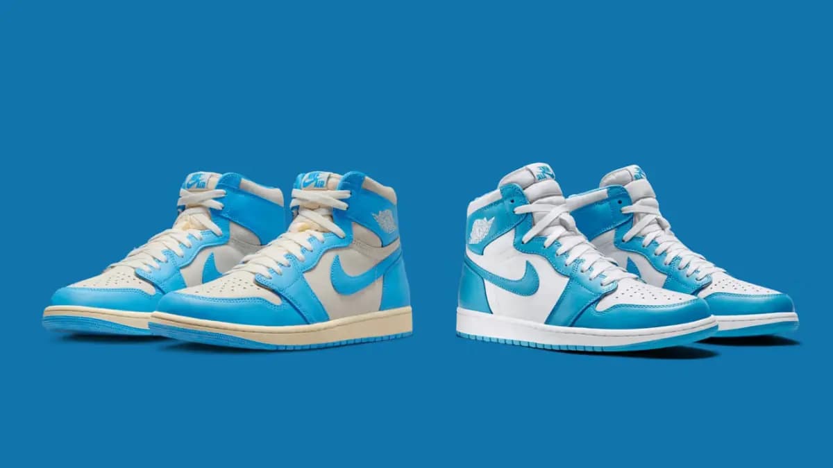 So sánh chi tiết Air Jordan 1 “UNC” 2015 và 2025 Reimagined