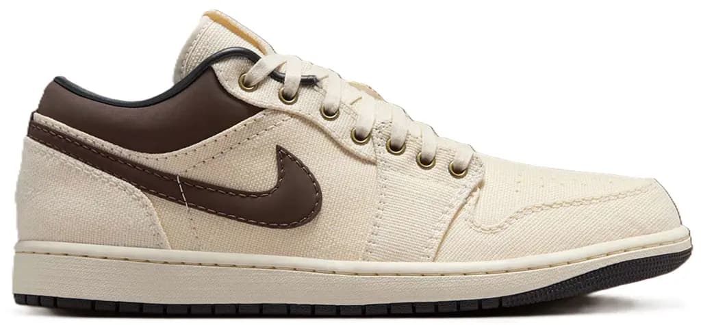 Giày Nike Air Jordan 1 Low Premium 'Pale Ivory Baroque Brown' IB8058-110