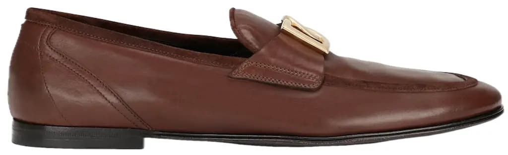 Giày Dolce & Gabbana Calfskin Slippers 'Brown' A50462AQ99380047
