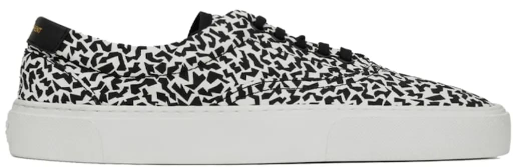 Giày Saint Laurent Venice Sneakers In Sparkle-Print Canvas 'White' 66932926Q109074