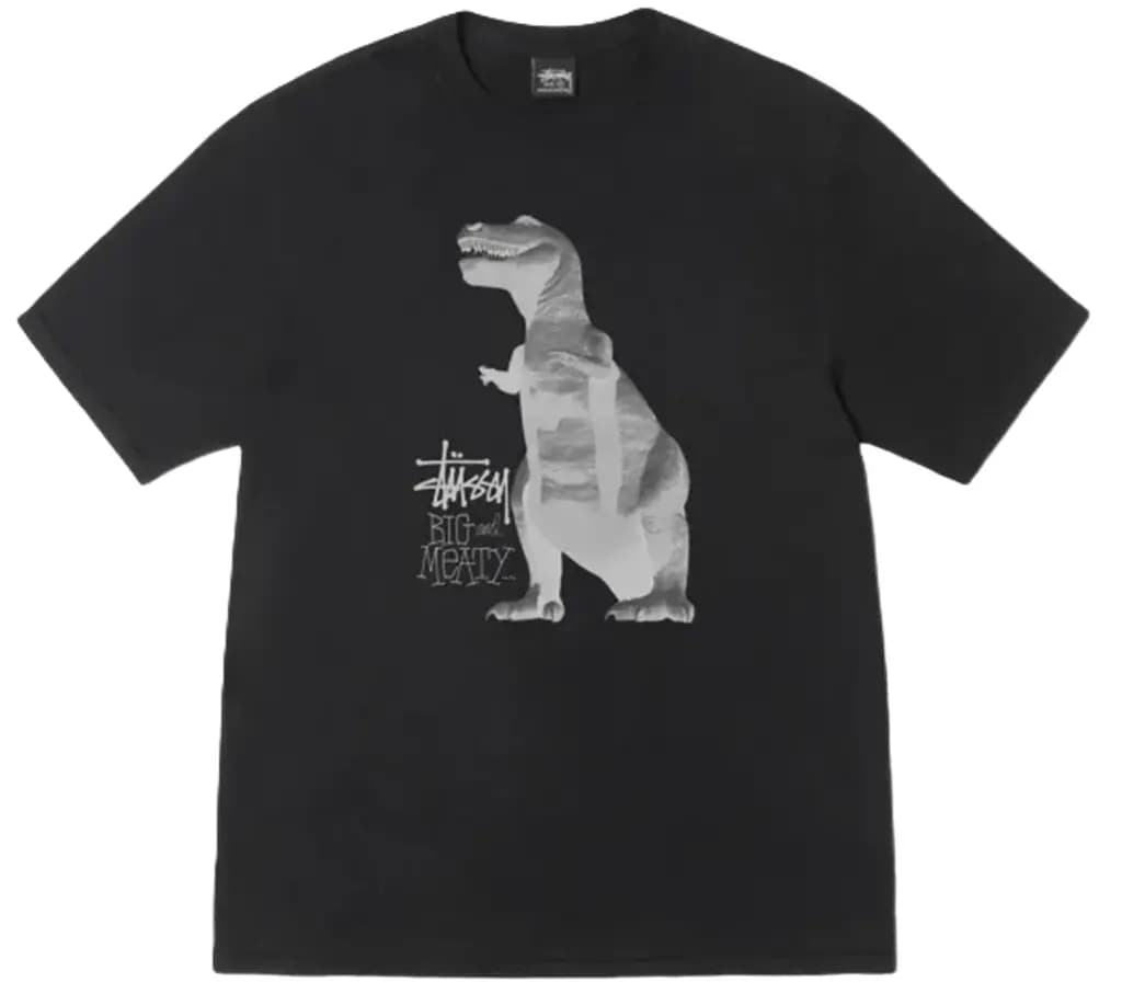 Áo Stussy Big & Meaty Tee Pigment Dyed 'Black' 1905133