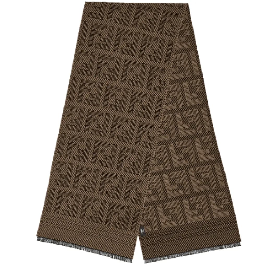 Khăn Fendi Scarf Wool And Silk Scarf 'Brown' FXS124APW4F13D6