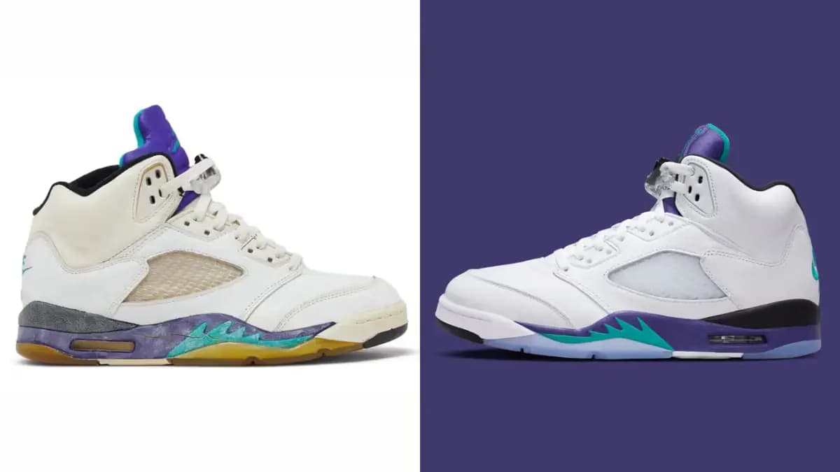 Air Jordan 5 ‘Grape’ trở lại: Phiên bản 2025 có gì đặc biệt so với huyền thoại 1990?