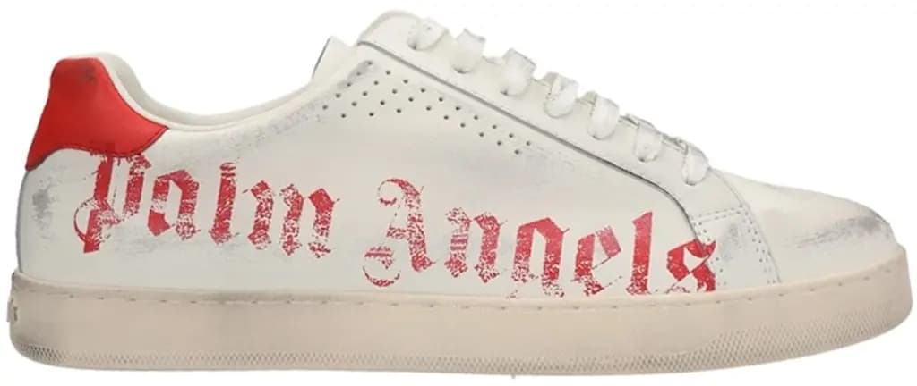 Giày Palm Angels Logo Printed 'White Red' PMIA056S23LEA0020125
