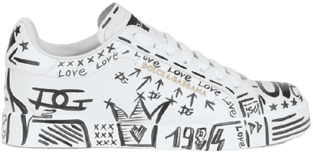 Giày Dolce & Gabbana Hand Painted Calfskin Portofino 'White' CK1602AY66589697