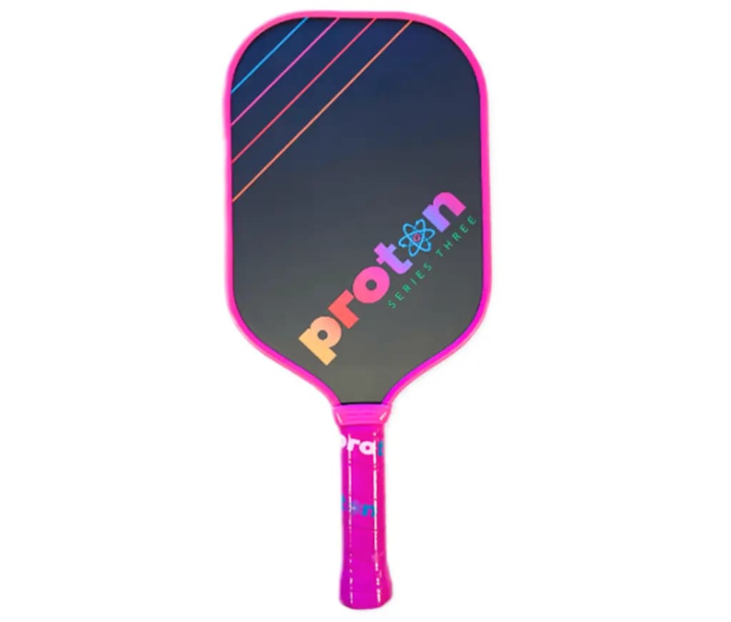 Vợt Pickleball Proton Series Three Raw Carbon 15mm 'Raspberry'