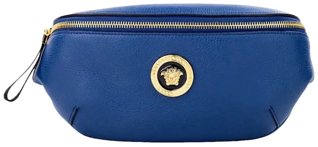 Túi Versace Grainy Calf Leather 'Blue' 1002884-1A02187-2UC4V