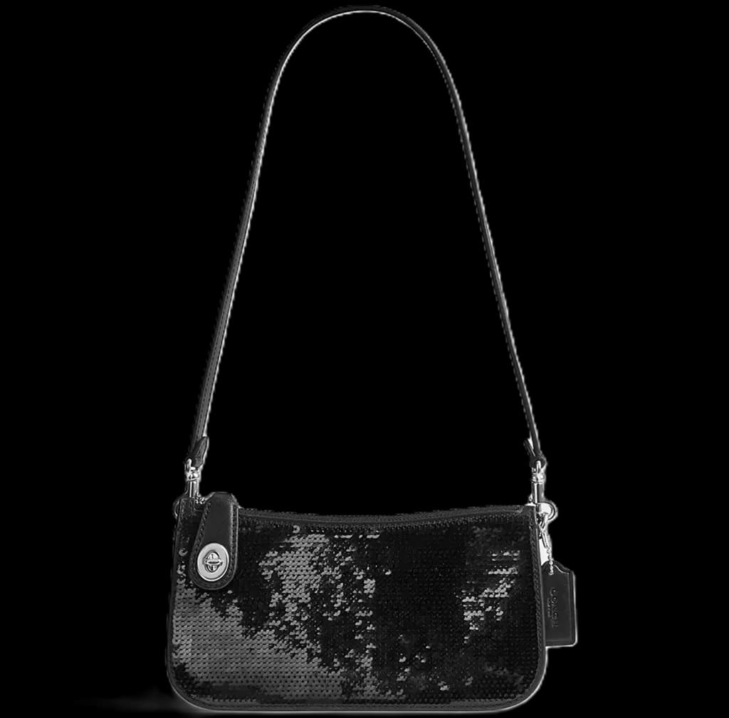 Túi Coach Penn Shoulder Bag Sequins 'Black' CM547-LHBLK